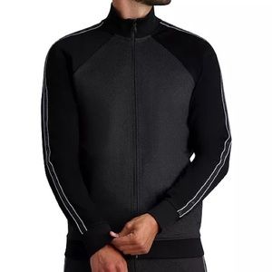 Karl Lagerfeld Paris men’s colorblocked logo-tape track jacket